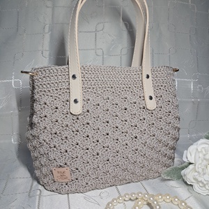 Horgolt bézs kistáska, Táska & Tok, Kézitáska & válltáska, Kézitáska, Horgolás, MESKA