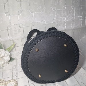 Horgolt fekete táska - táska & tok - kézitáska & válltáska - kézitáska - Meska.hu