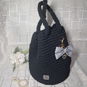 Horgolt fekete táska, Táska & Tok, Kézitáska & válltáska, Kézitáska, Horgolás, MESKA