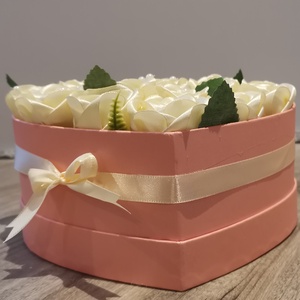 Szatén rózsa box - esküvő - emlék & ajándék - köszönőajándék - Meska.hu