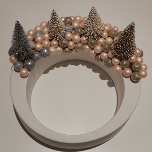 Téli kördísz - karácsony - karácsonyi lakásdekoráció - ünnepi asztaldekoráció - Meska.hu