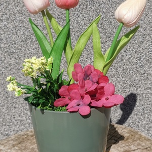 Tulipános asztaldísz  - otthon & életmód - dekoráció - asztal és polc dekoráció - asztaldísz - Meska.hu