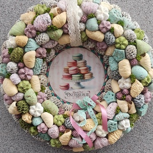 Macaron ajtódísz - otthon & életmód - dekoráció - ajtó- és ablak dekoráció - ajtódísz & kopogtató - Meska.hu