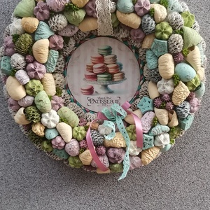 Macaron ajtódísz - otthon & életmód - dekoráció - ajtó- és ablak dekoráció - ajtódísz & kopogtató - Meska.hu