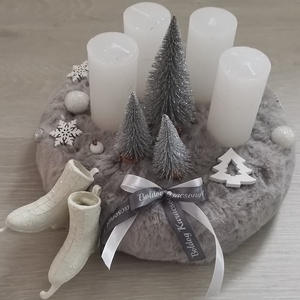 Jégkoris adventi koszorú - Meska.hu