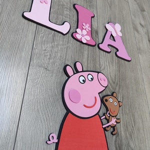 Mesés kismalac névtábla - egyedi névre szóló falidekoráció �  - baba - mama - babaszoba dekoráció - babanév dekoráció - Meska.hu