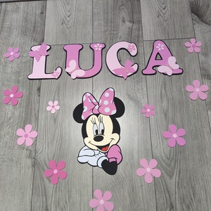 Névre szóló egérkés névtábla gyerekszoba dekoráció ?, Baba - mama, Babaszoba dekoráció, Babanév dekoráció, , MESKA