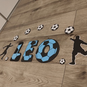 Egyedi Focis Névdekoráció Falra �, Baba - mama, Babaszoba dekoráció, Babanév dekoráció, Dekorgumi, MESKA