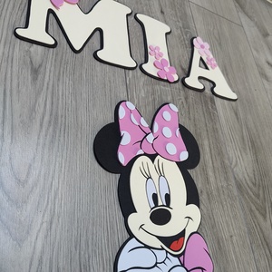 � Minnie egér stílusú névre szóló dekoráció kislányoknak - Meska.hu
