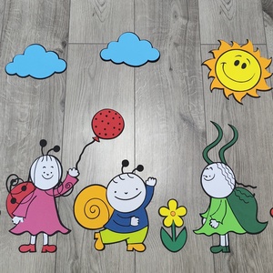 Vidám Bogárkák és Napocska � Egyedi Gyerekszoba Falidekoráció Szett � - Meska.hu