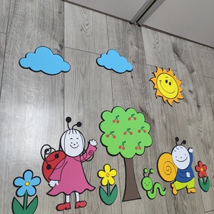 � Vidám Bogárkák és Napocska � Egyedi Gyerekszoba Falidekoráció Szett � - Meska.hu