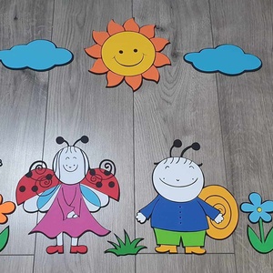 Bogyó és babóca fali dekoráció, egyedi kézzel készült gyerekszoba dísz ?, Baba - mama, Babaszoba dekoráció, Gyerekszoba falmatrica, Dekorgumi, MESKA