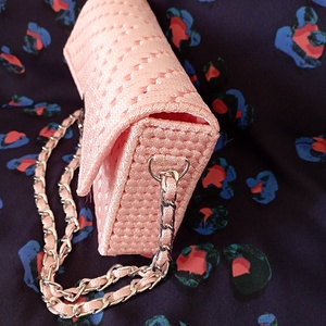 Púder színű kanava táska  - táska & tok - kézitáska & válltáska - alkalmi táska - Meska.hu