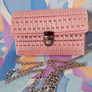 Púder színű kanava táska , Táska & Tok, Kézitáska & válltáska, Alkalmi táska, Varrás, MESKA