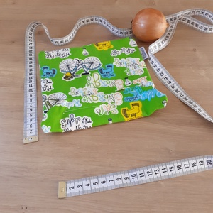 Uzsonnástasak, vízhatlan szendvics csomagoló - go green, bicikli - snackbag, újratasak, vízálló tok, wetbag, betéttartó - táska & tok - uzsonna- & ebéd tartó - szendvics csomagoló - Meska.hu