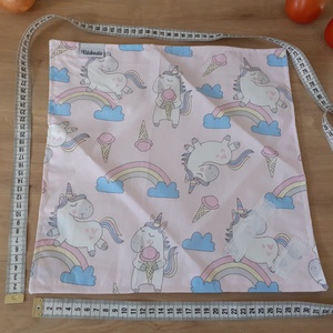 Újraszalvéta, vízhatlan örökszalvéta, szendvics csomagoló - unikornis - snackbag - szendvics csomagoló - szendvics csomagoló - Meska.hu