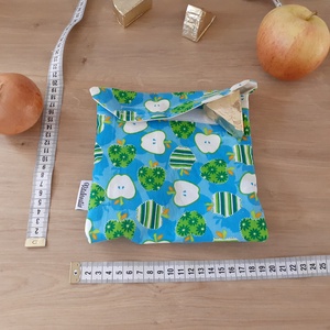 Uzsonnástasak, vízhatlan szendvics csomagoló - alma - snackbag - táska & tok - bevásárlás & shopper táska - shopper, textiltáska, szatyor - Meska.hu