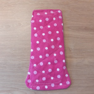 Tisztasági betét - pink pöttyös, pihe puha flanellal - szépségápolás - intim higiénia - tisztasági betét - Meska.hu
