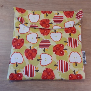 Uzsonnástasak, vízhatlan szendvics csomagoló - alma - snackbag, újratasak, vízálló tok, betéttartó - táska & tok - uzsonna- & ebéd tartó - szendvics csomagoló - Meska.hu