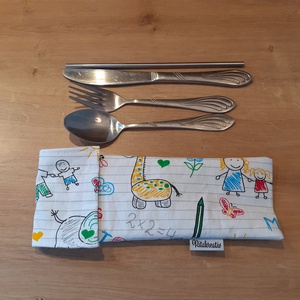 Evőeszköztartó, fogkefetartó, szívószáltartó Anya rajzoltam! - táska & tok - uzsonna- & ebéd tartó - italtartó és evőeszköz tartó - Meska.hu