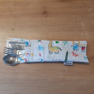 Evőeszköztartó, fogkefetartó, szívószáltartó Anya rajzoltam! - táska & tok - uzsonna- & ebéd tartó - evőeszköz tartó - Meska.hu