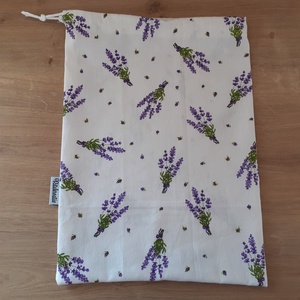 Levendula bevásárlózsák - bevásárló szatyor, vászon zsák, öko zacskó, gyümölcsös, zöldséges - táska & tok - bevásárlás & shopper táska - zöldség/gyümölcs zsák - Meska.hu