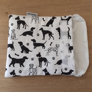Uzsonnástasak, vízhatlan szendvics csomagoló -  kutyaparádé - snackbag, újratasak, vízálló tok, betéttartó - táska & tok - uzsonna- & ebéd tartó - szendvics csomagoló - Meska.hu