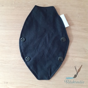 Fekete tanga mosható betét 18cm - eü - szépségápolás - intim higiénia - intimbetét - Meska.hu