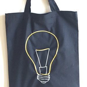 Világító vászon szatyor - táska & tok - bevásárlás & shopper táska - shopper, textiltáska, szatyor - Meska.hu