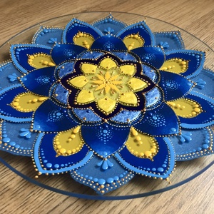 Mandala tál - művészet - festmény - akril - Meska.hu