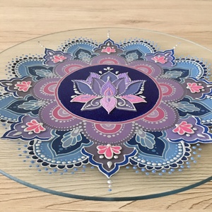 Lótusz Mandala tál 30 cm - otthon & életmód - konyhafelszerelés, tálalás - Meska.hu