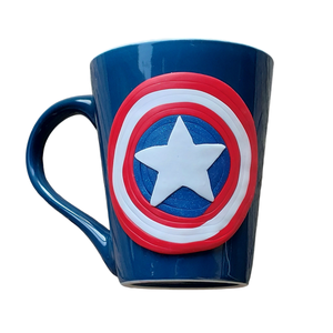 MARVEL Amerika kapitány pajzs bögre - kézműves termék - otthon & életmód - konyhafelszerelés, tálalás - tálalás - bögre & csésze - Meska.hu