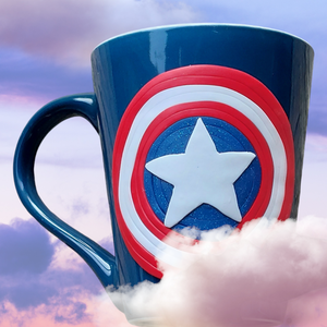 MARVEL Amerika kapitány pajzs bögre - kézműves termék - otthon & életmód - konyhafelszerelés, tálalás - tálalás - bögre & csésze - Meska.hu
