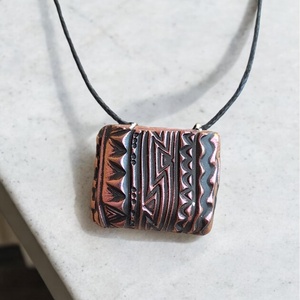 Aromanyaklánc / Rosegold tribal, Ékszer, Nyaklánc, Medálos nyaklánc, Ékszerkészítés, Gyurma, MESKA
