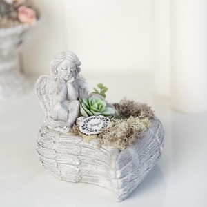 Tartós sírdísz, Angyalkás Sírdísz, mindenszenteki sírdisz - otthon & életmód - vallás - temetkezési tárgy - sírdísz, kegyeleti dísz - Meska.hu