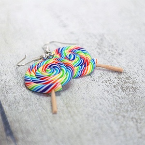 Lollipop fülbevaló - ékszer - fülbevaló - lógós kerek fülbevaló - Meska.hu
