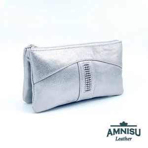 Csillámos ezüst egyenes swarovski köves női pénztárca G1004 - Meska.hu