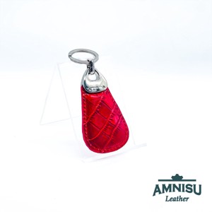 Meggy piros lakk krokkómintás csepp alakú swarovski köves kulcstartó H5023 - táska & tok - kulcstartó & táskadísz - kulcstartó - Meska.hu