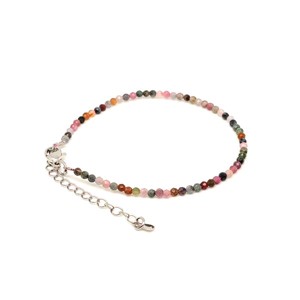 Turmalin vegyes kapcsos fazettált golyó karkötő 22,5 mm - Meska.hu