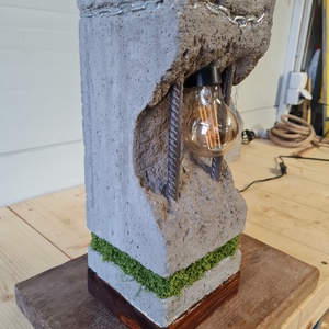 Beton lámpa 41 - otthon & életmód - lámpa - asztali lámpa - Meska.hu