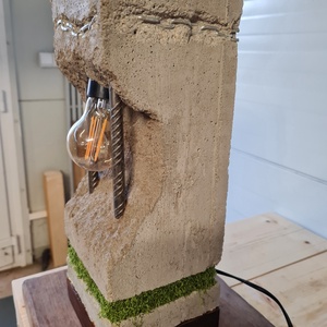 Beton lámpa 41 - otthon & életmód - lámpa - asztali lámpa - Meska.hu