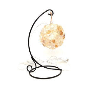 Citrin gömb hangulatlámpa USB állvánnyal 7-8 cm, Kellékek & szerszámok, Ásvány alapanyag, , MESKA