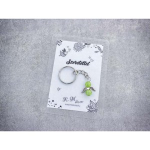 Szeretettel zöld angyal medálos kulcstartó, Táska & Tok, Kulcstartó & Táskadísz, Kulcstartó, , MESKA