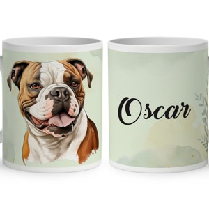Névvel kérhető - Amerikai bulldog portré mintás bögre, Otthon & Életmód, Konyhafelszerelés, tálalás, Tálalás, Bögre & Csésze, , MESKA