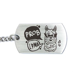 Prob-Láma acél medálos kulcstartó, Táska & Tok, Kulcstartó & Táskadísz, Kulcstartó, , MESKA