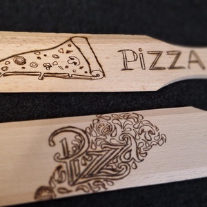 Pizzalapát párban , Otthon & Életmód, Konyhafelszerelés, tálalás, Sütés, főzés, Fakanál & Fakanáltartó, Gravírozás, pirográfia, MESKA