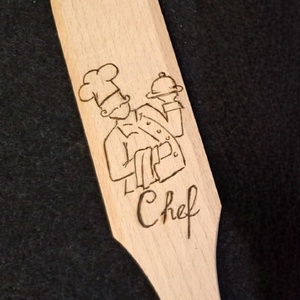 Falapát CHEF , Otthon & Életmód, Konyhafelszerelés, tálalás, Sütés, főzés, Fakanál & Fakanáltartó, Gravírozás, pirográfia, MESKA