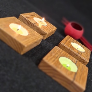 Akác mécsestartó szett 4 darabos - kellékek & szerszámok - dekorációs kellékek - egyéb kellékek - Meska.hu