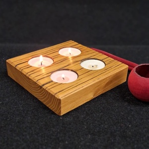 akác mécsestartó négyes - kellékek & szerszámok - dekorációs kellékek - egyéb kellékek - Meska.hu