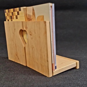 égerfa könyvtámasz - Dupla, szivecskés, Otthon & Életmód, Dekoráció, Asztal és polc dekoráció, Könyvtámasz, Famegmunkálás, MESKA